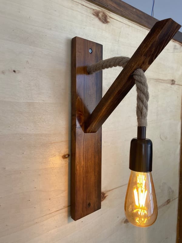 Vägglampa Ahşap Aplik 18