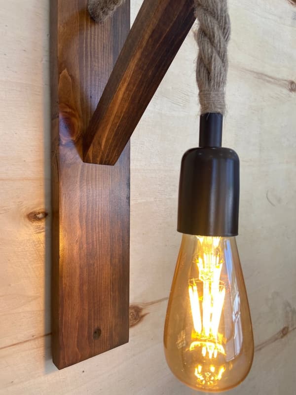 Vägglampa Ahşap Aplik 18