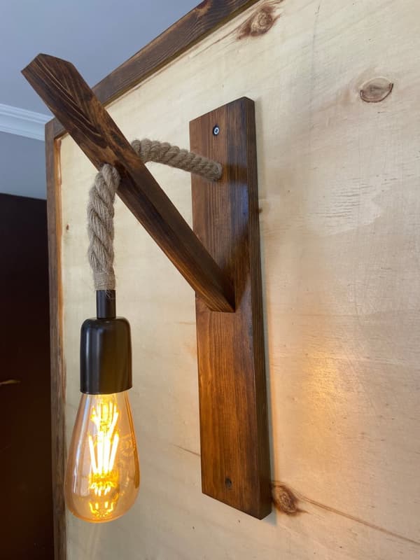 Vägglampa Ahşap Aplik 18