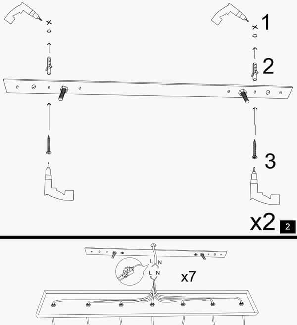 Vägglampa Hexa - 6946