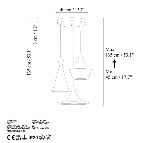 Lysekrone Tom - 3556 - Turkis