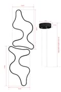 Miniatyrbilde 4 av 4: Lysekrone Duple Artisan - Black Body, White Light