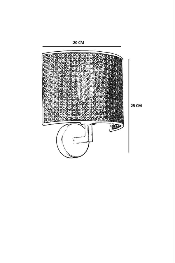 Vägglampa Nala Rattan Aplik