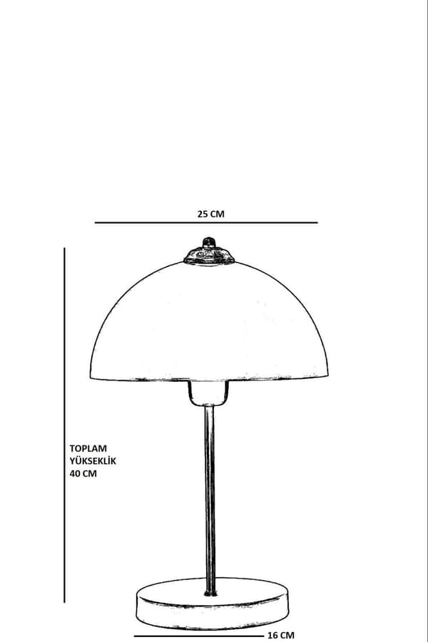 Bordlampe Lungo Eskitme Retro Başlıklı Masa Lambası