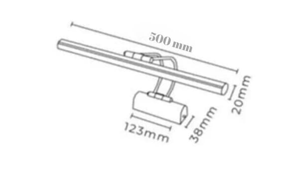 Vägglampa Flüt 50 Cm Ledli Eskitme Aplik