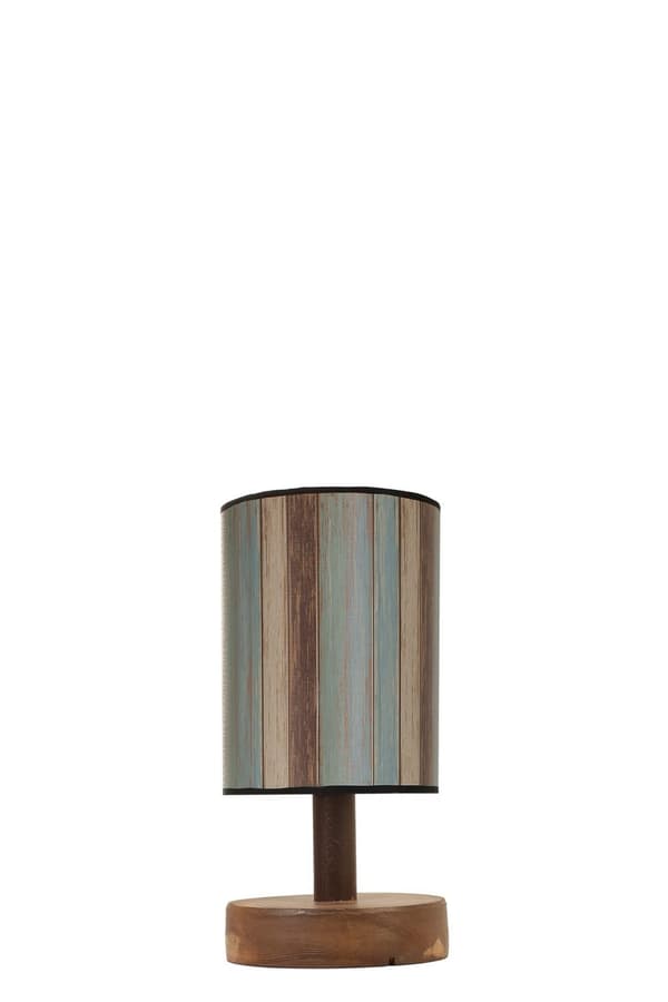 Bordslampa Anka Ceviz Renkli Abajurlu Masa Lambası
