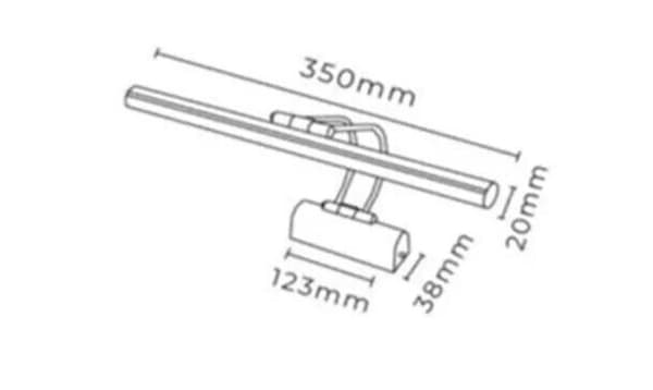 Vägglampa Flüt 35 Cm Ledli Siyah Aplik