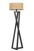 Miniatyrbillede 2 af 4: Gulvlampe Maçka Siyah Silindir Rattan Abajurlu Lambader
