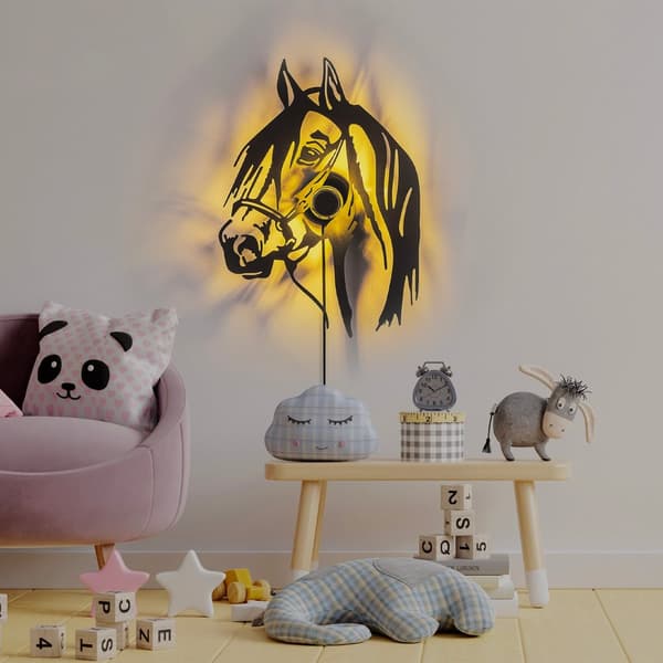 Vägglampa Häst