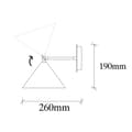 Miniatyrbilde 3 av 6: Vegglampe Berceste - 185WHITE-A