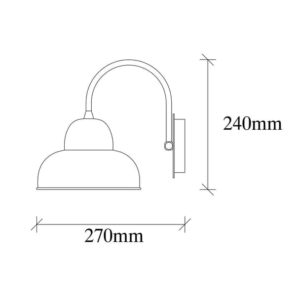 Vägglampa Berceste - 180BLACK-A