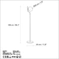 Miniatyrbillede 8 af 8: Gulvlampe Tulipan 13816 - Guld