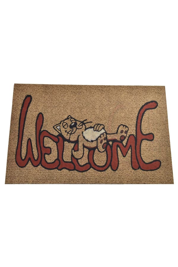 Pvc Dörrmatta Välkommen Katt