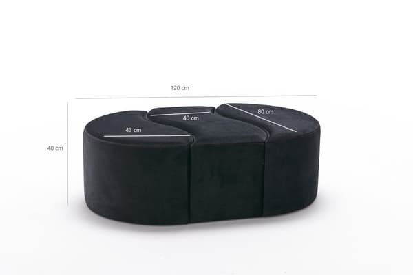 Pouffe Alya Puf - musta