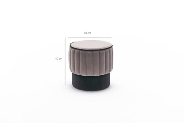 Puff Rose Puf - Grå