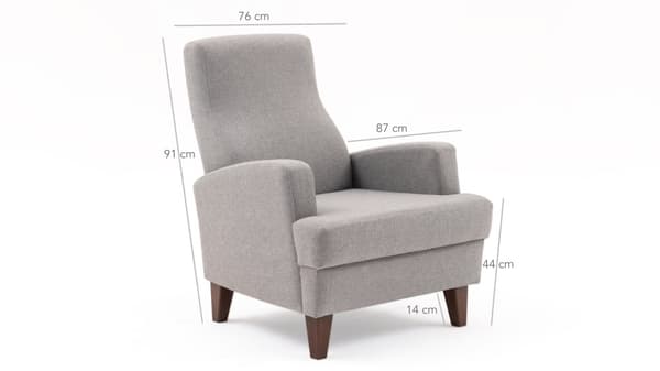 Wing Chair Kana Bergere - Lys grå