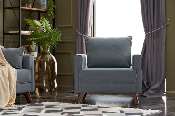 1-sits soffa Bella Soft Tekli Koltuk - Blå