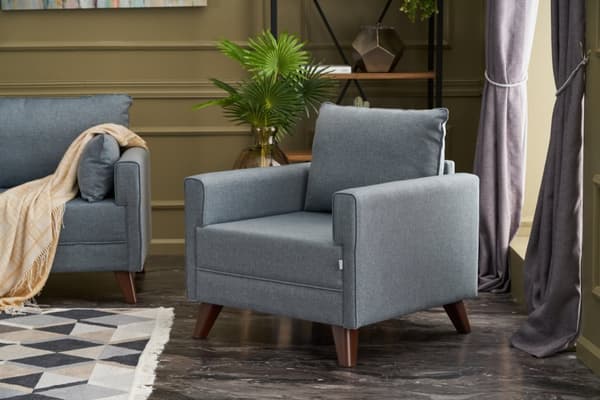 1-sits soffa Bella Soft Tekli Koltuk - Blå