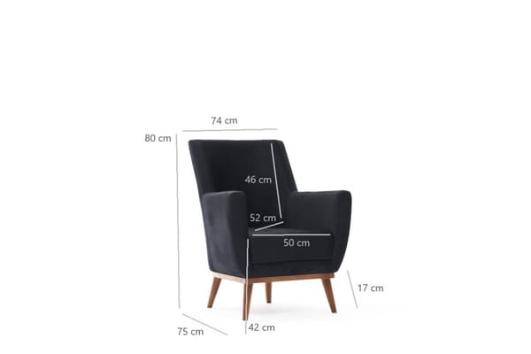 Wing Chair Gonca - Antrasiitti