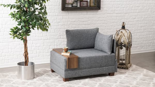 1-sits Sofa Fly Fåtölj Höger - Grå