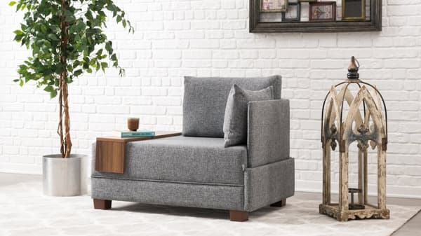 1-sits Sofa Fly Fåtölj Höger - Grå