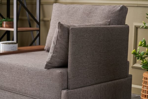 1-seters sofafly høyre - brun