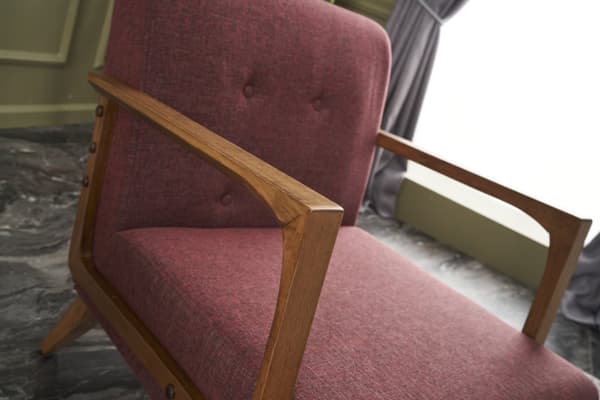 Wing Chair Kemer - Claret Red