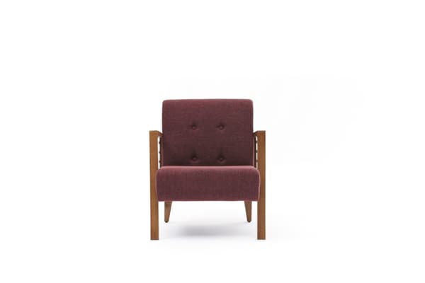 Wing Chair Kemer - Claret Red