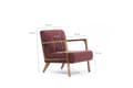 Miniatyrbilde 8 av 8: Wing Chair Kemer - Claret Red