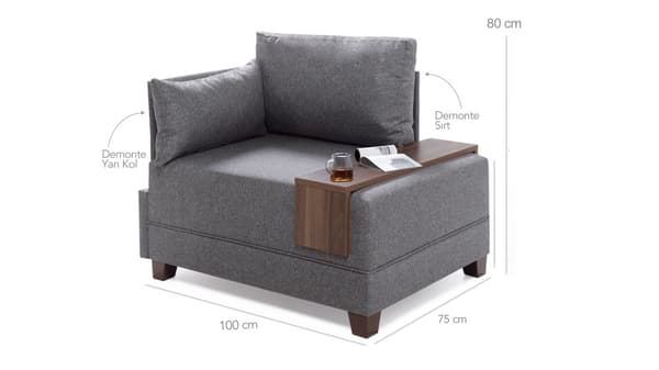 1-seters sofa Fly Left - Beige v2