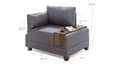 Miniatyrbilde 9 av 9: 1-seters sofa Fly Left - Beige v2