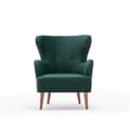 Miniatyrbild 6 av 7: Wing Chair Karina - Petrol Green