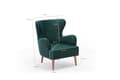 Miniatyrbild 7 av 7: Wing Chair Karina - Petrol Green