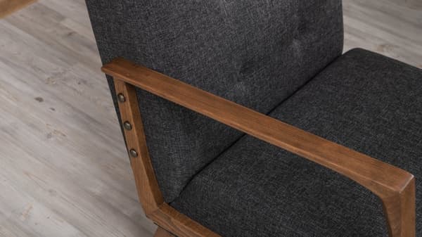 Wing Chair Kemer - Mörkgrå