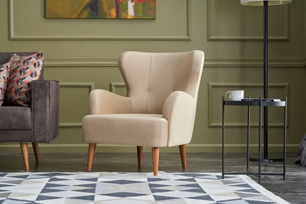 Wing Chair Karina - Krem