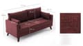 Miniatyrbilde 7 av 8: 2-seters sofa Bella Sofa For 2 Pr - Claret Red