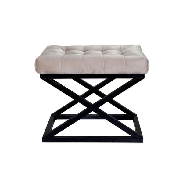 Pouffe Capraz - musta, kermanvärinen