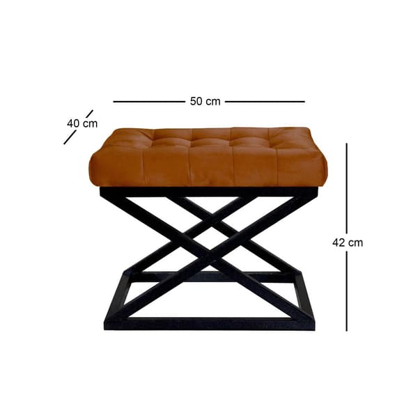 Pouffe Capraz - musta, terrakota