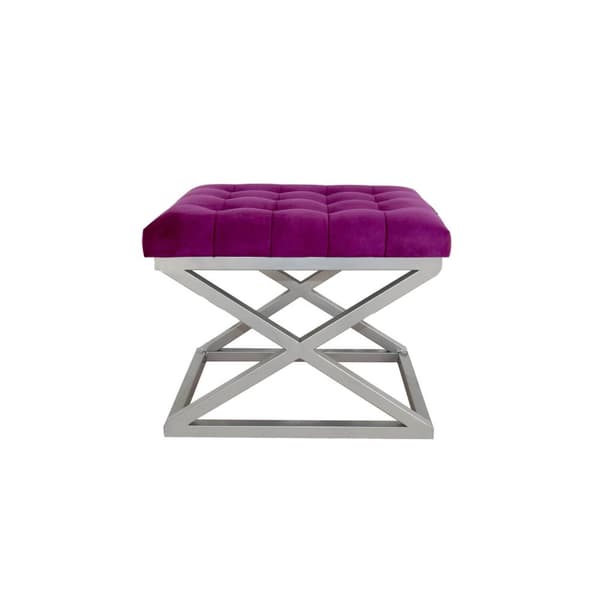 Pouffe Capraz - hopea, fuksia