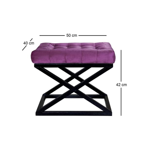 Pouff Capraz - musta, violetti