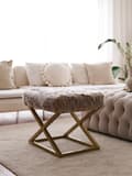 Pikkukuva 3 / 7: Pouffe Capraz Pelush - kulta, ruskea
