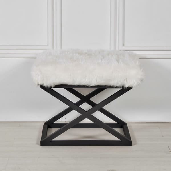 Pouffe Capraz Pehmo - musta, valkoinen