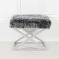 Pikkukuva 1 / 3: Pouffe Capraz Pehmo - hopea, harmaa