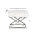 Pikkukuva 3 / 3: Pouffe Capraz Pehmo - hopea, valkoinen