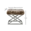 Miniatyrbild 3 av 3: Puff Capraz Plysch - Silver, Brun