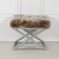 Miniatyrbild 1 av 3: Puff Capraz Plysch - Silver, Brun