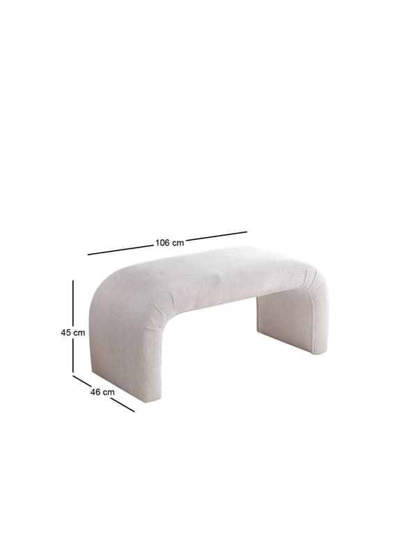 Pouffe Nu Bench Fitilli - Hvit
