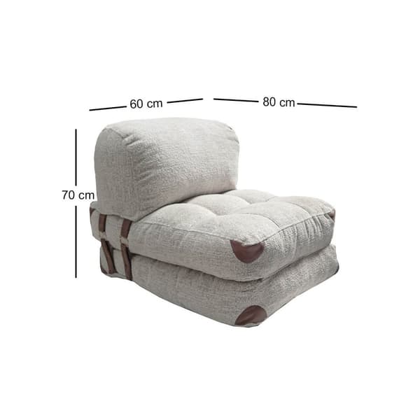 1-seters sovesofa sammenleggbar teddy - grå