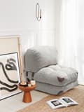 Miniatyrbilde 1 av 4: 1-seters sovesofa sammenleggbar teddy - grå
