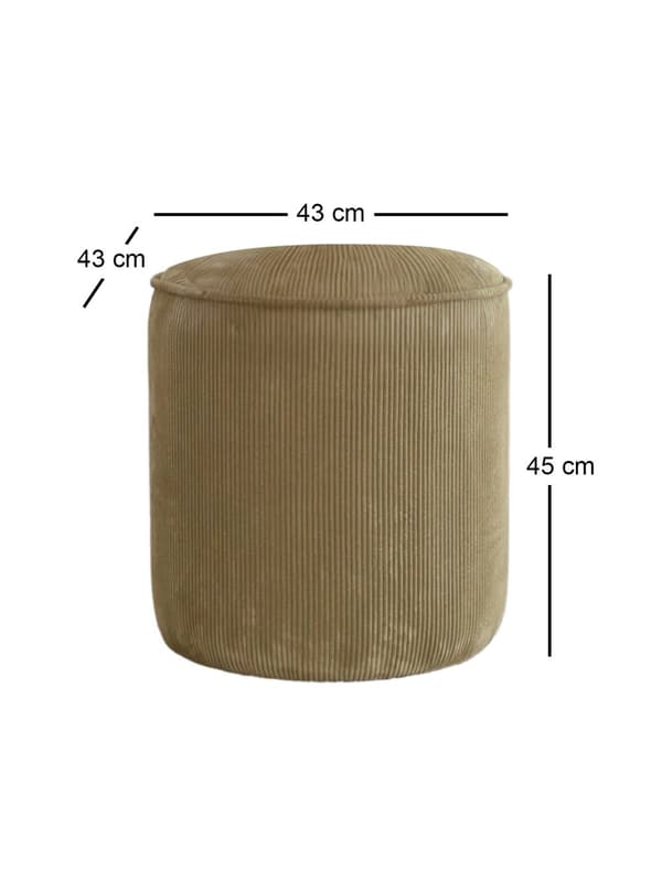 Pouff Teddy Fitilli - Khaki